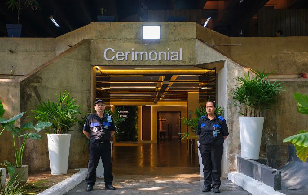 Entrada do cerimonial do Crematório Vila Alpina