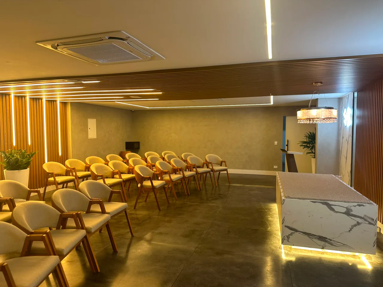 Sala cerimonial do Crematório Vila Alpina